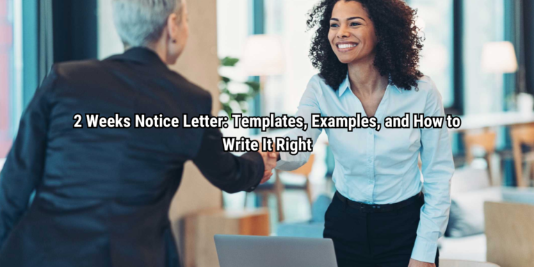 2 Weeks Notice Letter