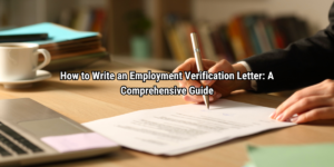 How to Write an Employment Verification Letter